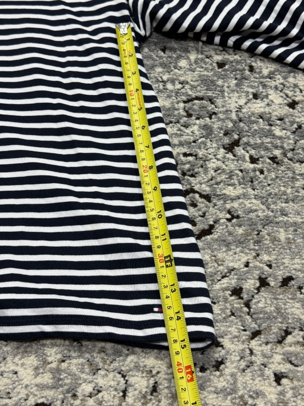 Tommy Hilfiger Striped Shirt Women's 3X Nautical Preppy Ruffle Sleeve Pullover - Picture 12 of 14